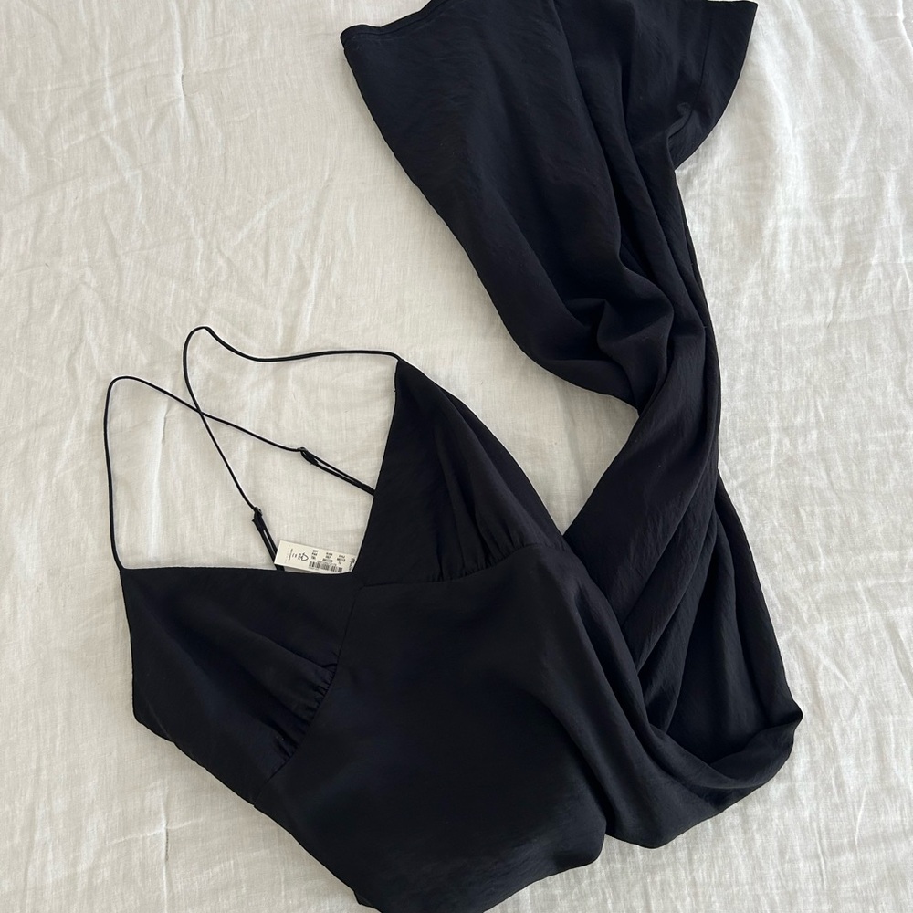 Madewell Black Layton Midi Dress